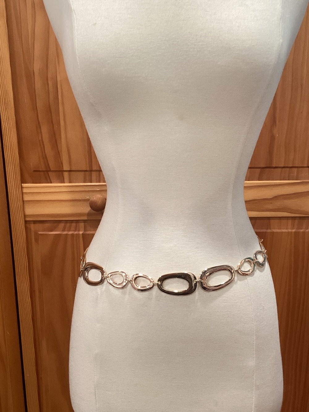 Urban Outfitters Gold Oval Link Chain Waist Belt